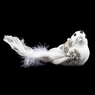 Фігурка новорічна Yes! Fun "Пташка", 17см, біла, кліп