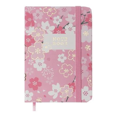Книжка записна BLOSSOM, на гумці, А7, 80 арк., клітинка., офсет крем., тв.лам.обл., рожева Книжка записна BLOSSOM, на гумці, А7, 80 арк., клітинка., офсет крем., тв.лам.обл., рожева