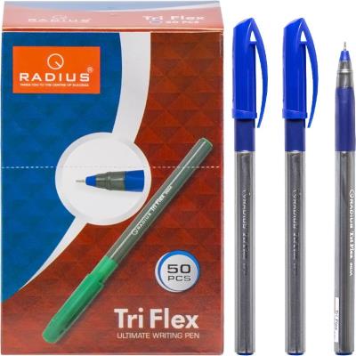 Ручки Radius Tri Flex тонований корпус, синя (1/50/500/2000)