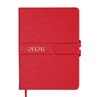 Щоденник датов. 2026 BELLE, A5, червоний, штучна шкіра/поролон