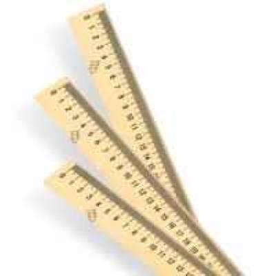 Лінійка дерев'яна (шовкографія) 400мм (25/100)