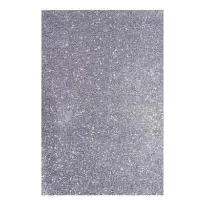 Фоаміран ЕВА темний срібний з глітером, 200*300 мм, товщина 1,7 мм, 10 аркушів