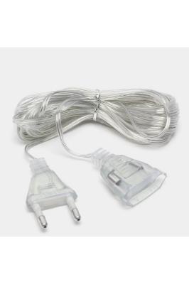 Подовжувач для гірлянди 3м, прозорий дріт 