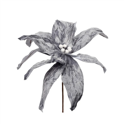 Квітка декоративна Yes! Fun "Пуансетія" сіра, 42 см