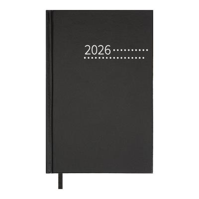 Щоденник датов. 2026 ZEST, A5, чорний , бумвініл
