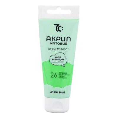 Акрил Зелений флуоресцентний, 60 мл, 7С: Акрил Зелений флуоресцентний, 60 мл, 7С: