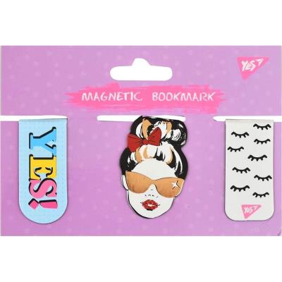 Закладки магнітні YES "Fashion", фольга, 3шт Закладки магнітні YES "Fashion", фольга, 3шт