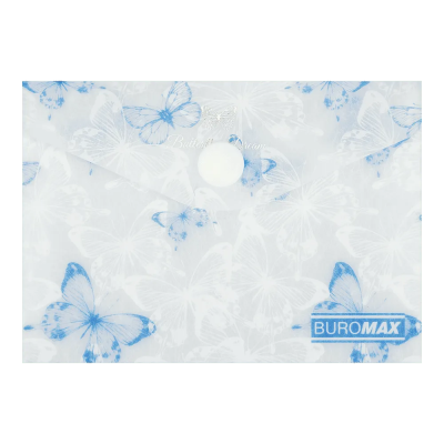 Папка конверт на кнопці ARABESKI, А7, матовий напівпрозорий, пластик, білий перламутр