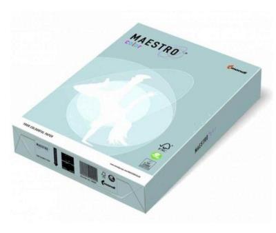 Папір кольоровий, Maestro Color Pastell, A4, 160г/м2, 250 арк, MB30, блакитний (1/5) Папір кольоровий, Maestro Color Pastell, A4, 160г/м2, 250 арк, MB30, блакитний (1/5)