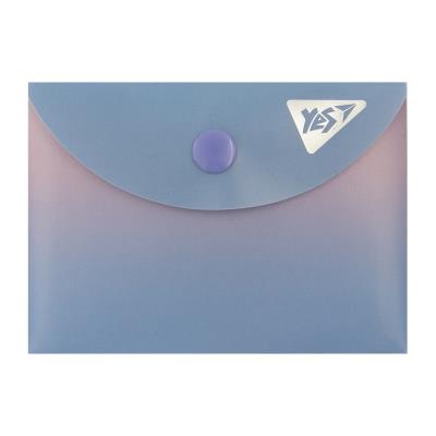 Папка-конверт YES A7 на кнопці "Fusion", рожево-блакитна Папка-конверт YES A7 на кнопці "Fusion", рожево-блакитна