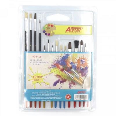 Набір пензлів щетина "Astar" 15шт., 503-15 Набір пензлів щетина "Astar" 15шт., 503-15
