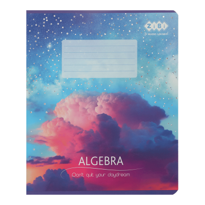 Зошит учнівський шкільний CLOUDS, 36арк., клітинка, алгебра, KIDS LINE