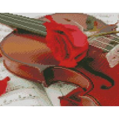 Алмазная картина Роза скрипя Strateg размером 30х40 см (HX472)