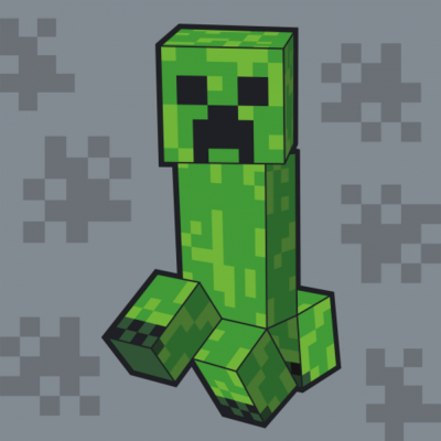 Картина за номерами SANTI "Майнкрафт. Кріпер", 25*25см, полотно кольорове