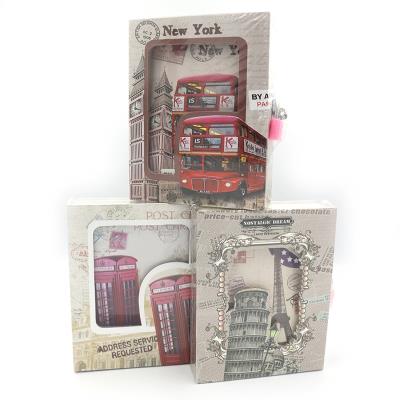 Блокнот в короб. на замочку "Лондон" 70G, P45, mix3,1шт/етик YH64K-B0298 