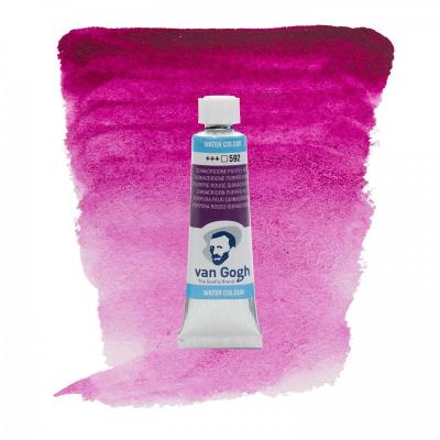 Краска акварельная Van Gogh (592), Хинакридон фиолетово-красный, туба 10 мл, Royal Talens Краска акварельная Van Gogh (592), Хинакридон фиолетово-красный, туба 10 мл, Royal Talens