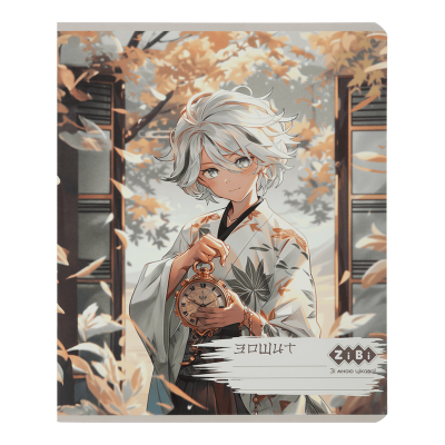 Зошит учнівський загальний ANIME, 48 арк., клітинка, бежевий, KIDS LINE