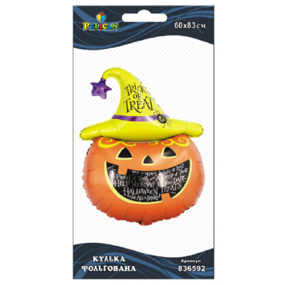 Кулька фольг. Pelican, гарбуз, 92см (індивідуальна упак.) Кулька фольг. Pelican, гарбуз, 92см (індивідуальна упак.)