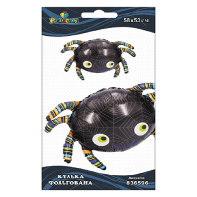 Кулька фольг. Pelican, павук, 89см (індивідуальна упак.) Кулька фольг. Pelican, павук, 89см (індивідуальна упак.)