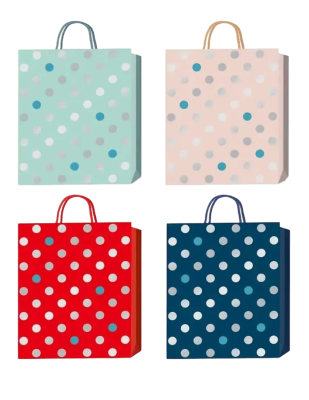 Пакет паперовий подарунковий, М:26х32х10см, тиснення фольгою BM.200023