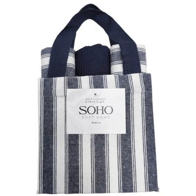Кухонний текстиль SOHO Наб. руш. 40*60см бавовна 100% Strip сумка 3 шт. (BS 45570)