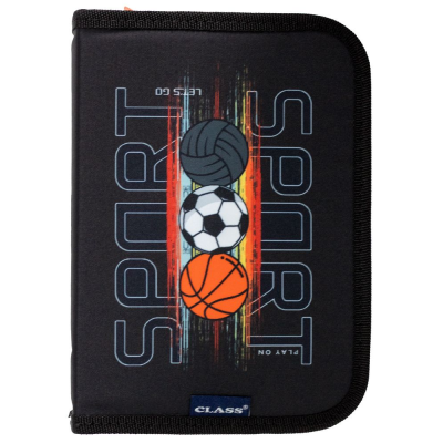пенал 1-яр. пустий, 2 відворота, поліестер, "Sport", 25210C