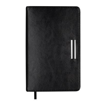 Щоденник недат. SALERNO, A6, чорний, штуч. шкіра, 336 стор.