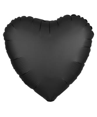 Кулька фольг. Pelican 18', СЕРЦЕ САТИН ЧОРНЕ 45 см, (ціна за упак/5шт) Кулька фольг. Pelican 18', СЕРЦЕ САТИН ЧОРНЕ 45 см, (ціна за упак/5шт)