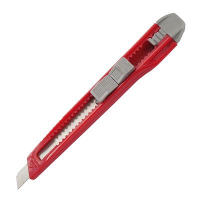 Нож канцелярский, 9 мм, мех фиксатор. 6501-А
