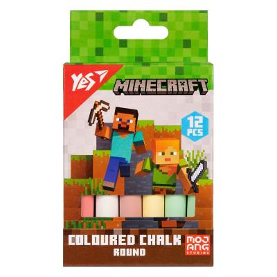 Крейда кольорова Yes "Minecraft" 12 шт, кругла