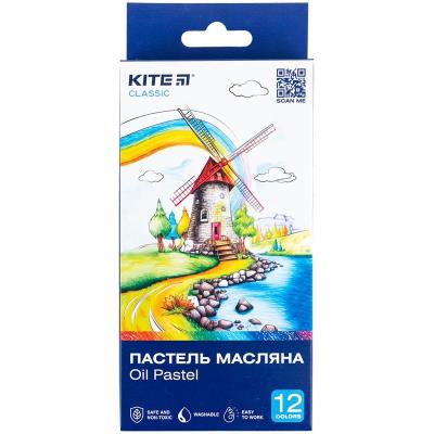 Пастель масляна, 12 кольорів Kite Classic
