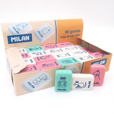 Ластик прямоугольный Milan, 2,8*1,9*1 см, mix, CNM4060