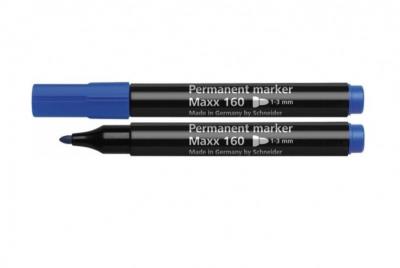 Маркер перманентный 160, 1-3 мм SCHNEIDER MAXX синий, S116003, (10)