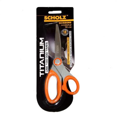 ножиці, 18см, TITANIUM, посилені, прогумов. ручки, 4262SCH, SOZ