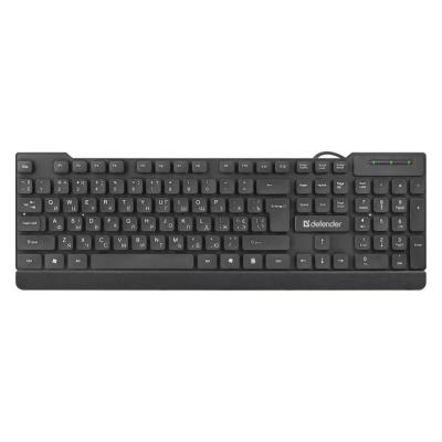 Клавіатура DEFENDER (45192) Element HB-190 USB UKR чорний, повнорозмірна (45192)