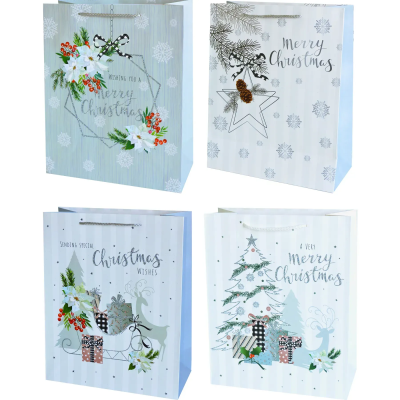 Подарунковий новорічний паперовий пакет 5288S