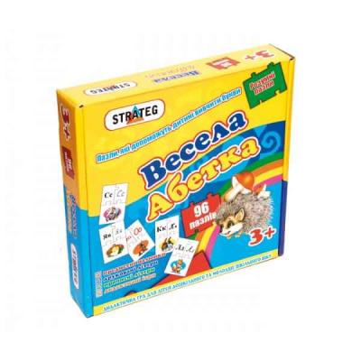 Пазли 525 (укр.) Стратег, "Весела абетка (укр.алфавіт)", в кор-ці 25-25-5см Пазли 525 (укр.) Стратег, "Весела абетка (укр.алфавіт)", в кор-ці 25-25-5см