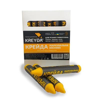 Крейда маркувальна (KREYDA, жовта 13мм, набір 12 шт.) за 1 шт.