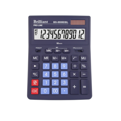Калькулятор настільний Brilliant BS-8888DBL, 12-ти розрядний