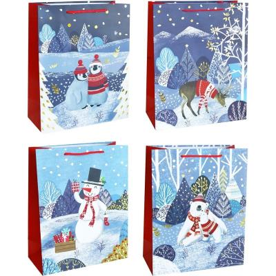 Подарунковий новорічний паперовий пакет 5386S