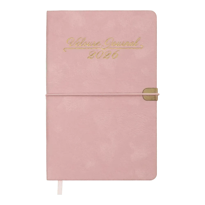 Щотижневик датов. 2026 VELOUR, A5, рожевий, штуч.шкіра