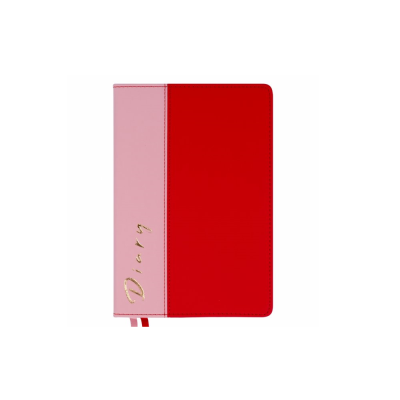 Щоденник А5 недатований Leo Planner "Ambi", тверд., 352 стор., червоний, фольга, 252344