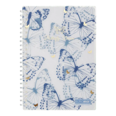 Зошит для записів ARABESKI, А5, 80 арк., клітинка, пластикова обкладинка, синій