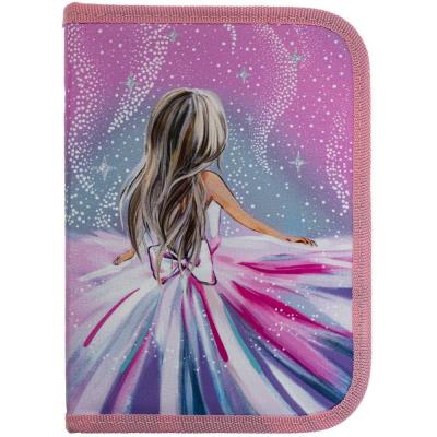 пенал 1-яр. пустий, 2 відворота, поліестер, "Girl's Dreams", 25205C