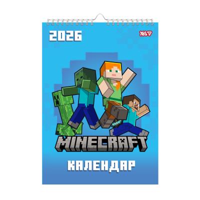 Календар-планер Yes "Minecraft" настінний на 2026р., А3