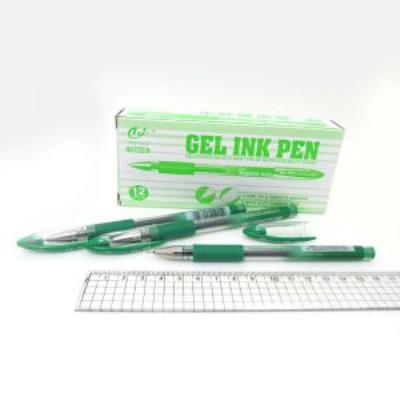 Ручка гелева, 0.5 мм, зелена, Tianjiao (с грипом), TZ501B  