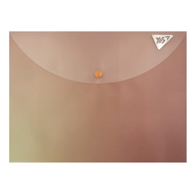 Папка-конверт YES А4 на кнопці "Fusion", димчасто-рожева