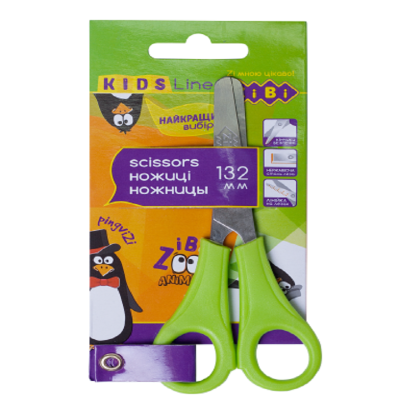 Ножиці дитячі 132мм з лінійкою, салатовий (1/24) Ножиці дитячі 132мм з лінійкою, салатовий (1/24)