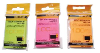 Папір клейкий Scholz, 8054, 51*76 мм, 100 арк., неоновий, кольори в асортименті (1/6/48/576) Папір клейкий Scholz, 8054, 51*76 мм, 100 арк., неоновий, кольори в асортименті (1/6/48/576)