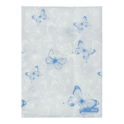 Папка на гумках ARABESKI, А4, матовий напівпрозорий пластик, білий перламутр